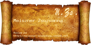 Meiszner Zsuzsanna névjegykártya